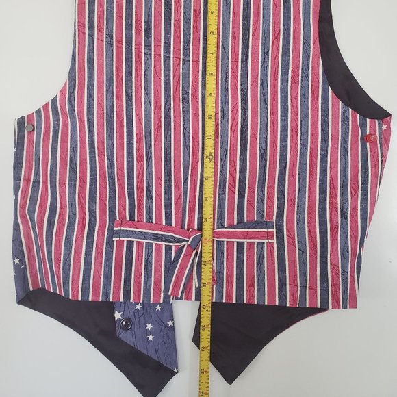 Vintage Stars and Stripes Vest Saddle River M - Picture 4 of 5